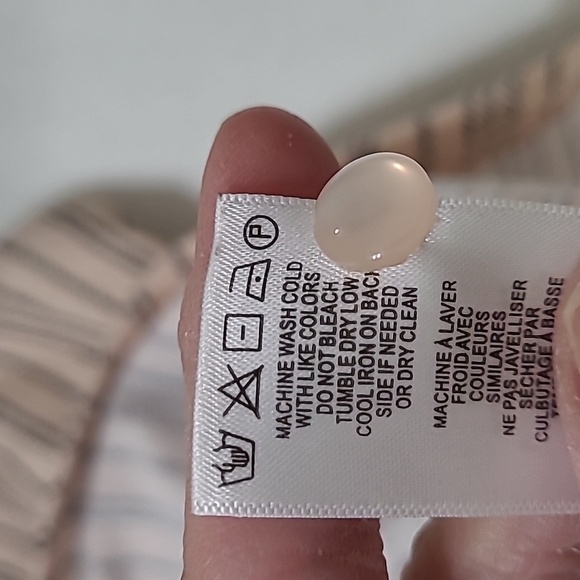 Adrianna Papell Light Pink & Black Striped Sleeveless Top size Large - Picture 5 of 7